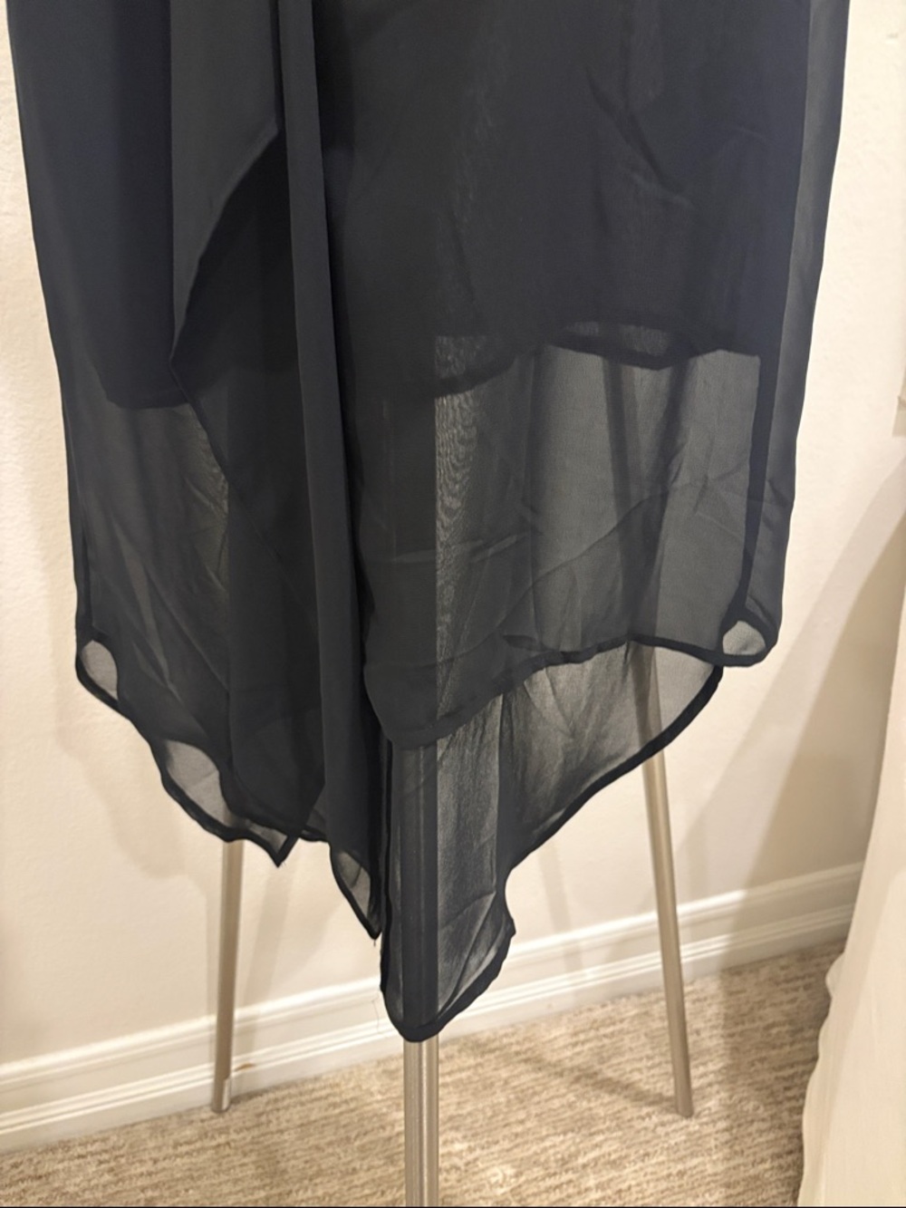 H&M Black Sleeveless Sheer Asymmetric Camisole - Picture 3 of 4